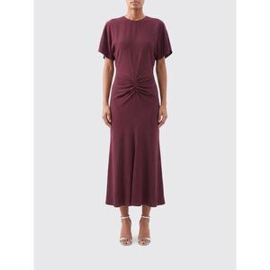 Victoria Victoria Beckham Bela Short-Sleeved Midi Sheath Dress With Ruched Waist
